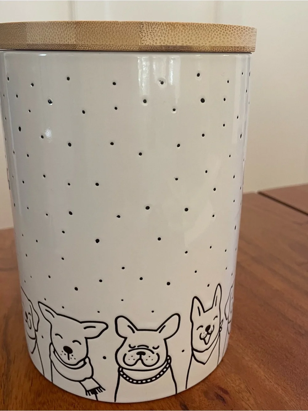 “Good Dog” Treat Canister Jar w/ Lid Stoneware Signature Housewares Minimalist